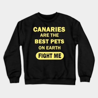 Canary bird pet men boys bird Crewneck Sweatshirt